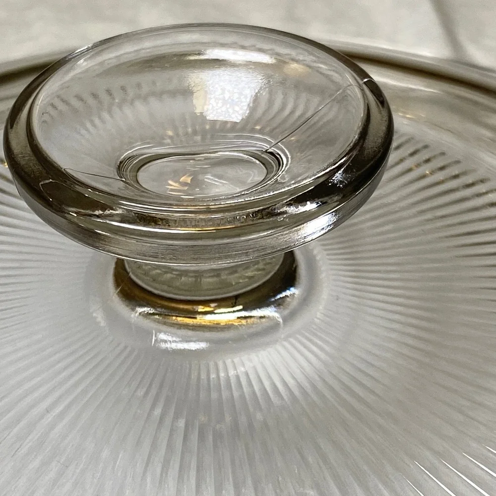 Vintage Pyrex G-5-C Clear Glass Starburst Replacement Lid 7.75